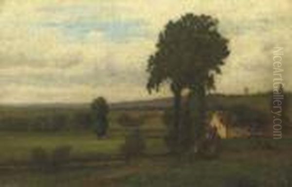 Durham Valley Oil Painting by George Inness