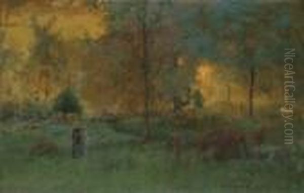 Golden Glow Oil Painting by George Inness