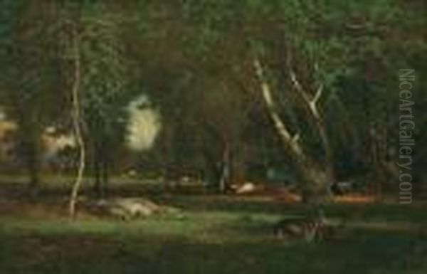 Pastoral Landscape, Pompton, New Jersey Oil Painting by George Inness