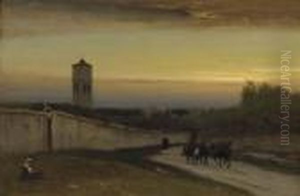 Twilight Oil Painting by George Inness