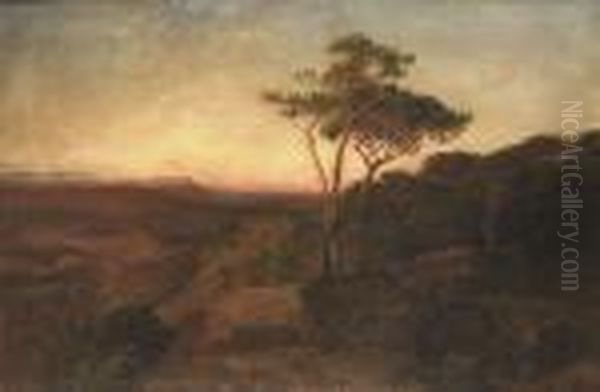 Evening Glow Oil Painting by George Inness