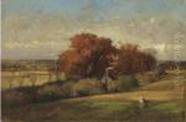 The Old Oak Oil Painting by George Inness