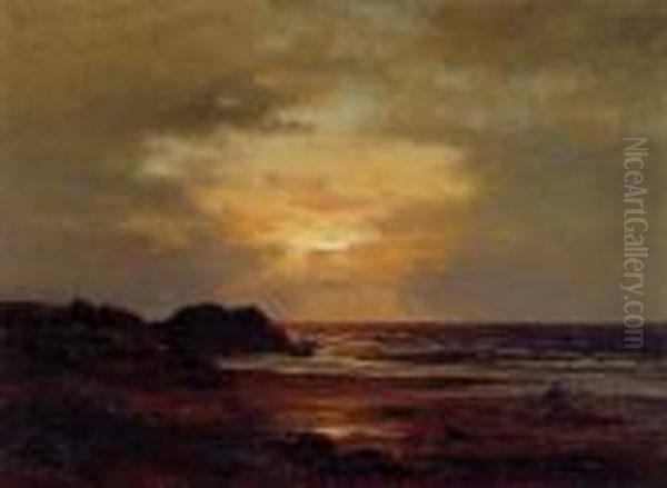 Coast Scene Oil Painting by George Inness