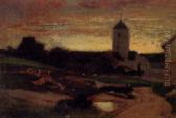 Italian View Oil Painting by George Inness