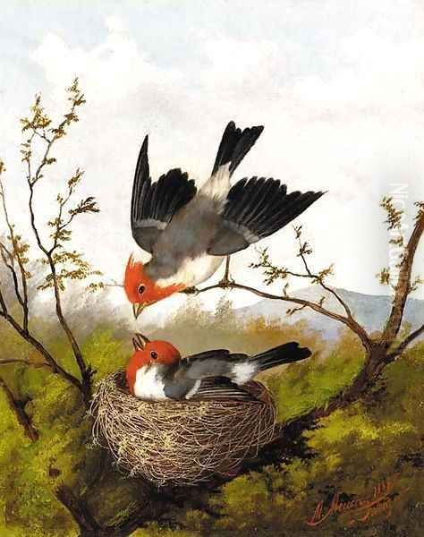 The cardinal's nest Oil Painting by Michaelangelo Meucci