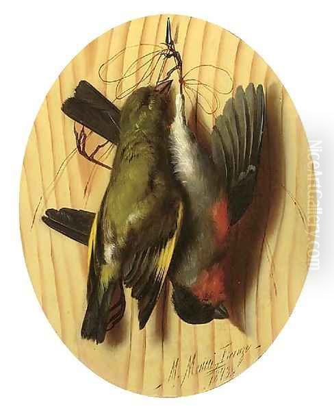 Birds of a feather hang together Oil Painting by Michaelangelo Meucci