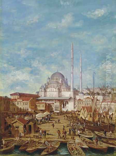 Yeni Cami, Constantinople Oil Painting by Robert Charles Gustave Laurens Mols