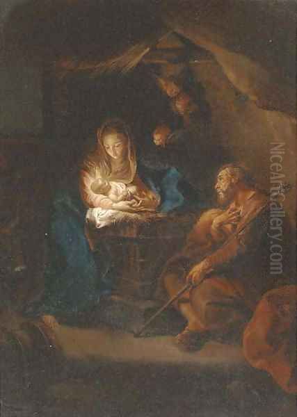 The Holy Family 4 Oil Painting by Carlo Maratta or Maratti