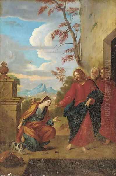 Christ and the Canaanite woman Oil Painting by Carlo Maratta or Maratti