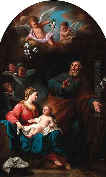 The Holy Family 2 Oil Painting by Carlo Maratta or Maratti