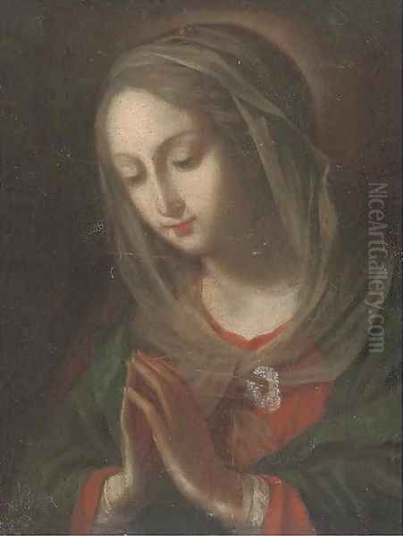 The Virgin at prayer Oil Painting by Carlo Maratta or Maratti