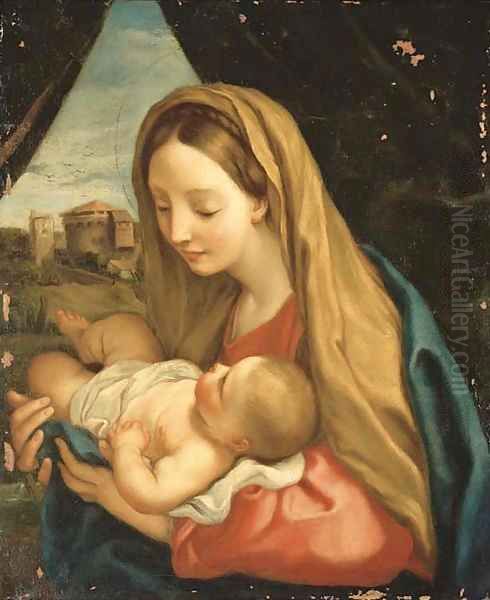 The Madonna and Child Oil Painting by Carlo Maratta or Maratti