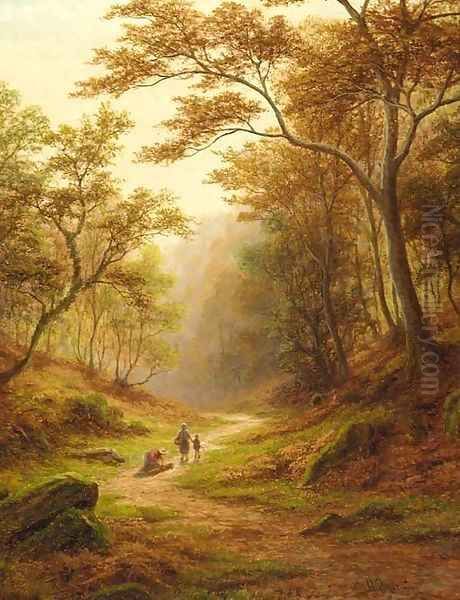 Woodland Glade, near Aysgarth, Wensleydale Oil Painting by William Mellor