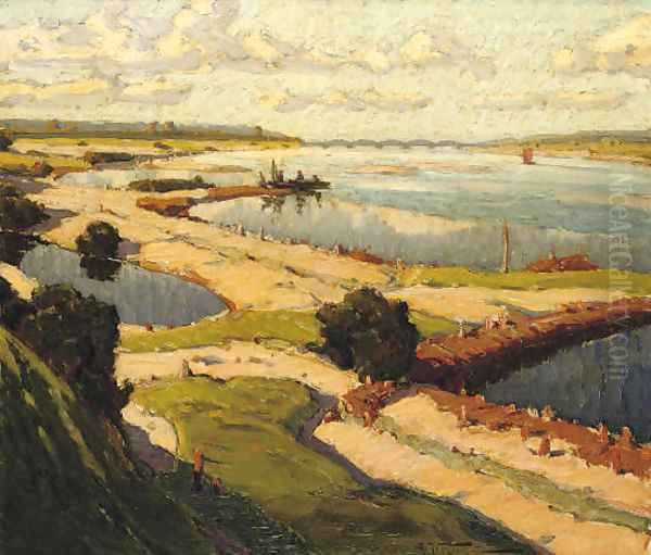 Spring flood Oil Painting by Aleksander Vladimirovich Makovskii