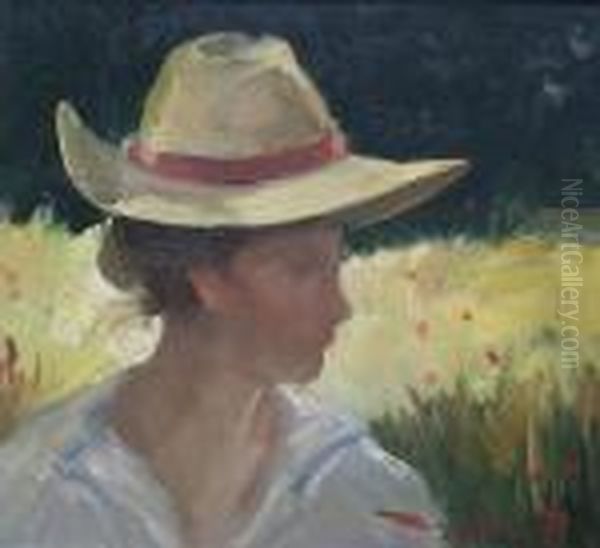 The Sun Hat Oil Painting by Vincenzo Irolli