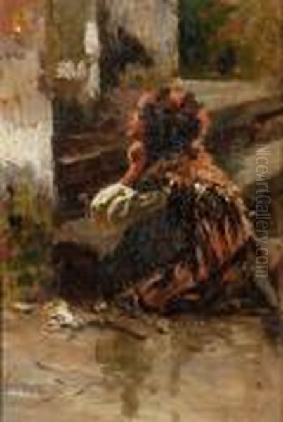 Bambina In Preghiera Oil Painting by Vincenzo Irolli