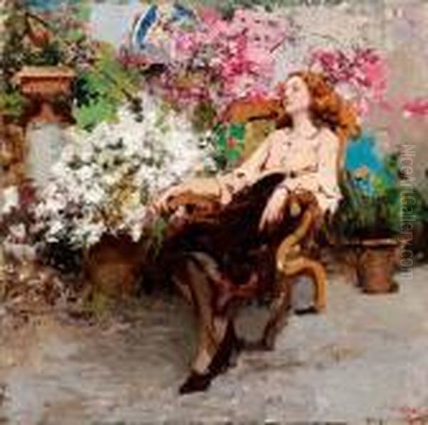 In Giardino Oil Painting by Vincenzo Irolli