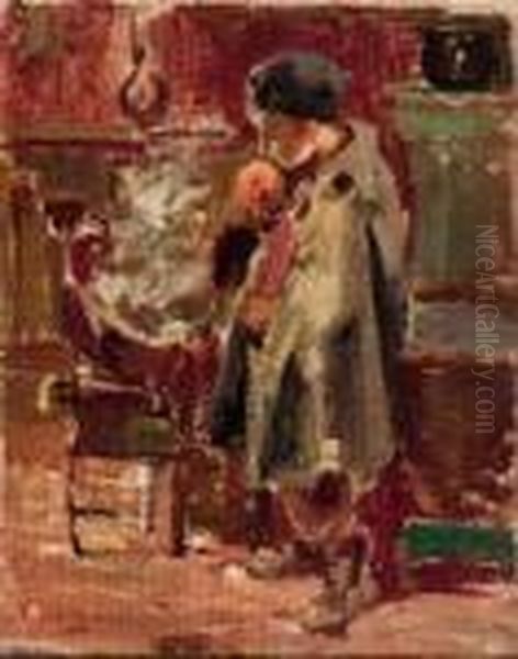 Bimbo In Interno Oil Painting by Vincenzo Irolli