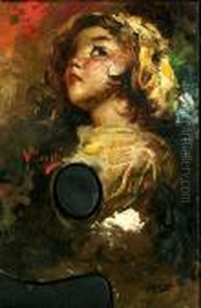 Volto Di Fanciullo Oil Painting by Vincenzo Irolli