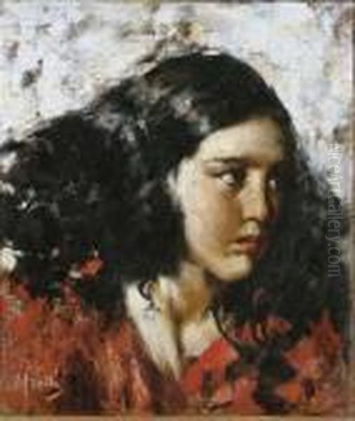 Giovane Donna Oil Painting by Vincenzo Irolli