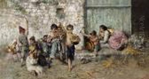 The Young Musicians Oil Painting by Vincenzo Irolli