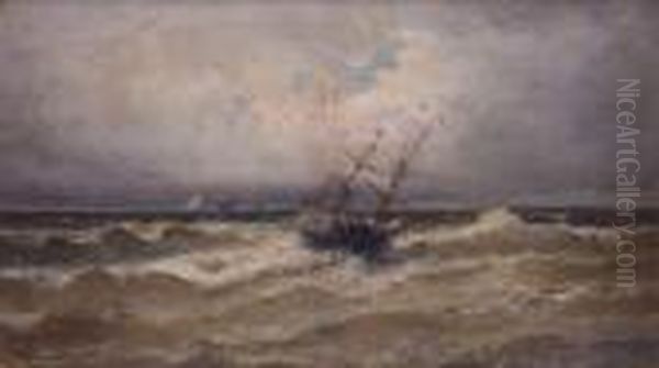 Marine Oil Painting by Eugene Isabey