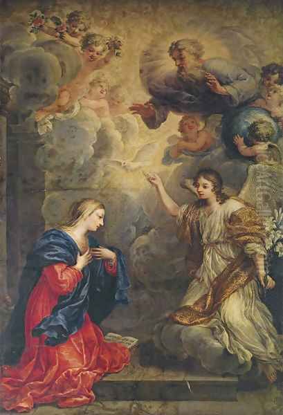 The Annunciation Oil Painting by Ludovico Mazzanti