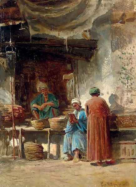 A street scene, Cairo Oil Painting by Nikolai Egorovich Makovskii