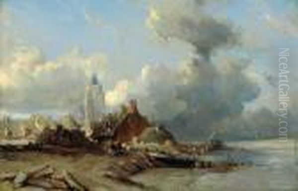 Stadt Am Meer Oil Painting by Eugene Isabey