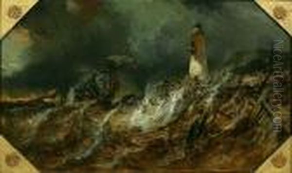 La Tempete Oil Painting by Eugene Isabey