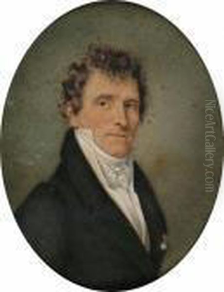 Portrait Of A Gentleman Wearing The Legion D'honneur Oil Painting by Jean Baptiste Isabey