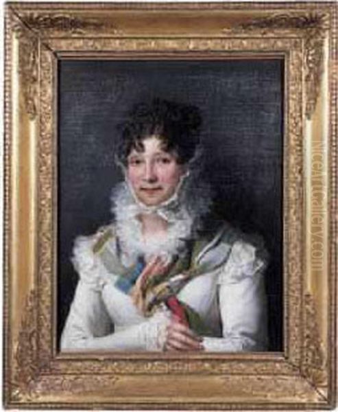 Portrait De Femme Oil Painting by Jean Baptiste Isabey