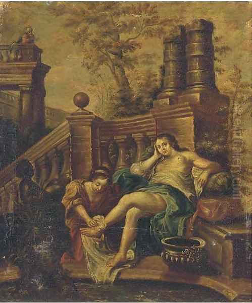 The Bath of Bathsheba Oil Painting by Willem van Mieris