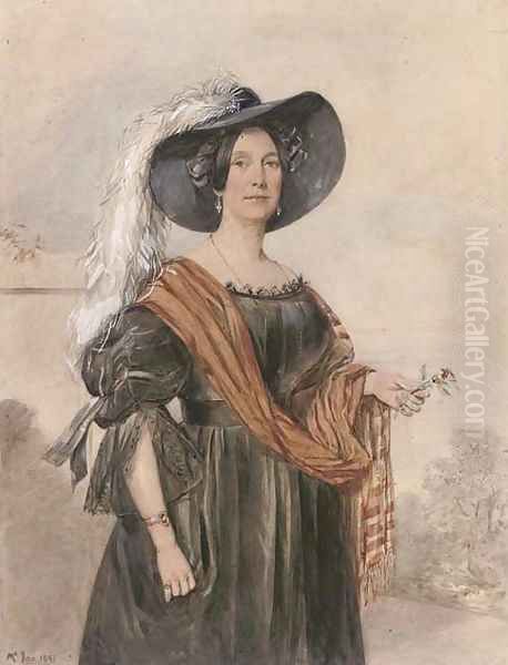 Portrait of the Hon. Miss Anne Murray of Claudhall, Chryston Oil Painting by Robert Roland McIan