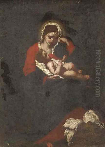 The Madonna and Child Oil Painting by Francesco de Mura