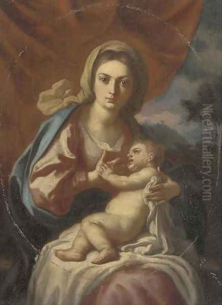 The Madonna and Child 2 Oil Painting by Francesco de Mura