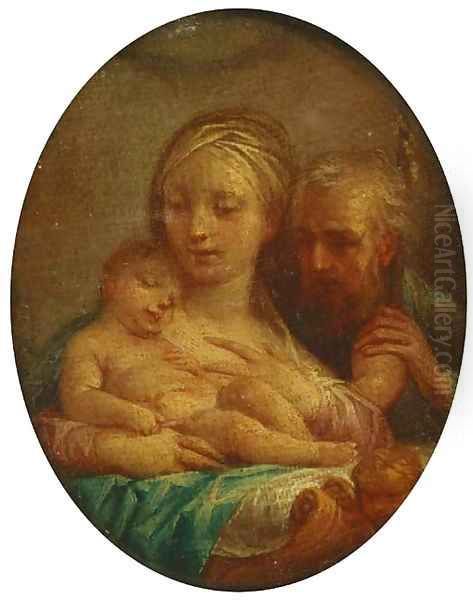 The Holy Family Oil Painting by Francesco de Mura