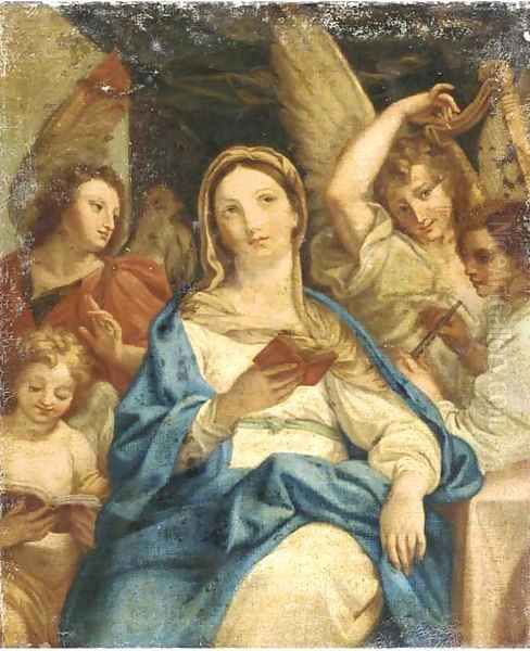 The Madonna with Angels Oil Painting by Francesco de Mura