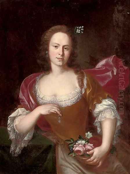 Portrait of a lady 4 Oil Painting by Heroman Van Der Mijn