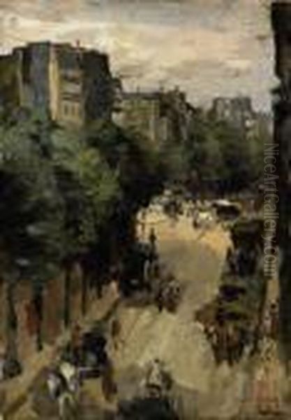 Rue Clignancourt, Paris Oil Painting by Isaac Israels