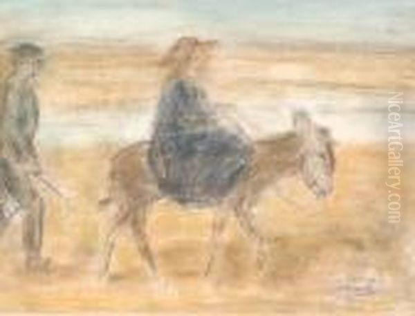 Donkey Ride Oil Painting by Isaac Israels