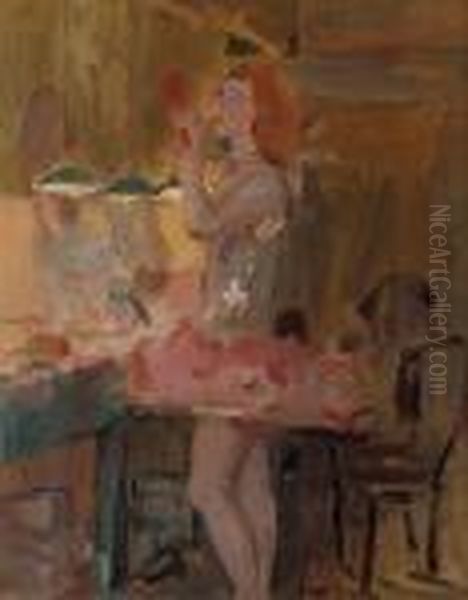 Before The Performance, Scala Theatre, The Hague Oil Painting by Isaac Israels