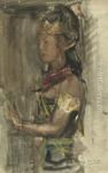 A Javanese Dancer Oil Painting by Isaac Israels