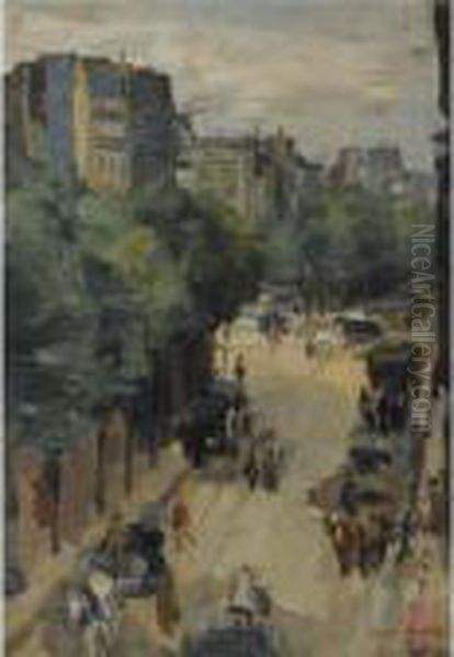 A Street Scene In Paris Oil Painting by Isaac Israels