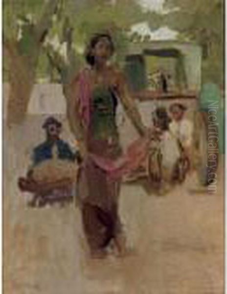 Javanese Dancer, Indonesia Oil Painting by Isaac Israels