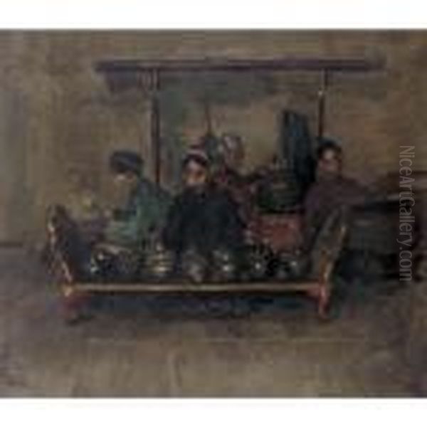 Gamelan Orchestra Oil Painting by Isaac Israels