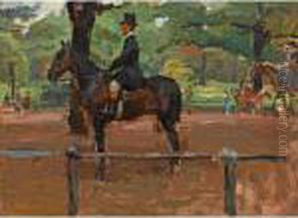 Hyde Park, Rotten Row, London Oil Painting by Isaac Israels