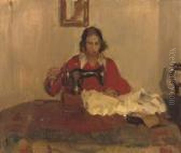 The Seamstress Oil Painting by Isaac Israels