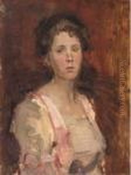 Pretty In Pink Oil Painting by Isaac Israels