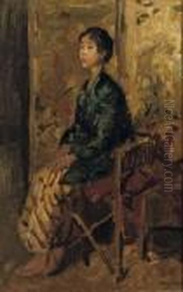 Javaanse Vrouw - Javanese Woman Oil Painting by Isaac Israels